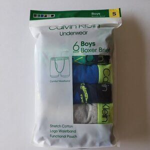 NWT - Calvin Klein Youth Boxer Brief, 6-pack - Size S